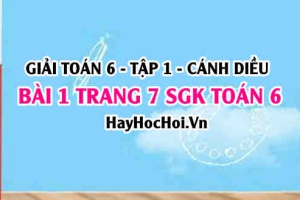 Giải bài 1 trang 7 Toán 6 Tập 1 SGK Cánh Diều